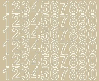 Image de Autocollants numériques, 3 cm, beige, mat