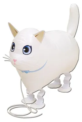 Produktbild von Airwalker Folienballon "Weiße Katze" | 57 cm
