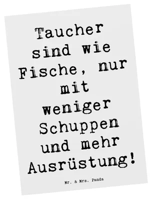 Produktbild von Mr. & Mrs. Panda Fotokarte Spruch Tauchen Abenteuer - Weiß - Geschenk, tauchausrüstung, Grußkarte, Teamsport, Sportler, Postkarten, Taucher, Postkarte, Ansichtskarten