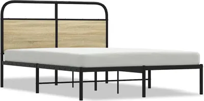 Produktbild von "2026 MODERNE"Bettgestell - Doppelbett - ohne Matratze 120x200 cm Sonoma-Eiche Holzwerkstoff - Polsterbett Klassische Betten CC9247191