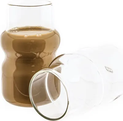 Obrázok produktu pre Mulex 4 ks Sada pohárov Wave Style transparentná Tepelne odolná na horúce a studené nápoje