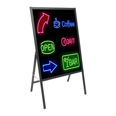 Produktbild von LED Nachrichtentafel Anzeigetafel Schwarz 60x80cm  Stehende Menüanzeige  Anzeigetafel  für Haushalte, Hochzeiten, Restaurants, Hotels