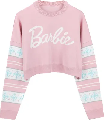 Produktbild von Barbie - Pullover kurz geschnitten für Damen NS7008 (S) (Pink/Weiß)