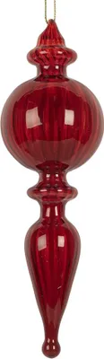 Productafbeelding van Clayre & Eef kerstbal, diameter 5 cm, hoogte 17 cm, rood, glas