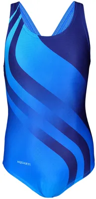 Produktbild von Aquarti Mädchen Badeanzug – Chlorresistenter Sport Badeanzug Mädchen mit Muscleback, Farbe: EP2305 Blau Türkis, Größe: 164