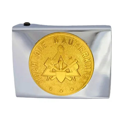 Produktbild von Koppelschloss Maurer Handwerk und Zunft – silbern/golden - für Geselle - für 4,5 cm breite Koppelgürtel