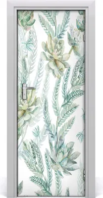 Produktbild von Tulup Türaufkleber 75x205 cm Dekorative Aufkleber Selbstklebend Wasserdichte Tapete Abnehmbar Schlafzimmer Wohnzimmer Wohnkultur - Blumenmuster