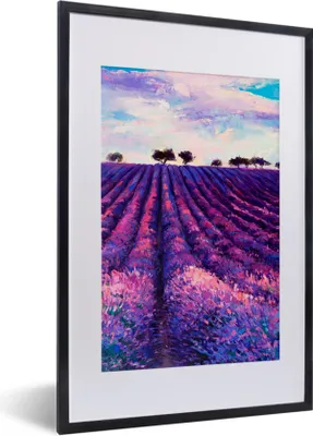 Produktbild von MuchoWow® Gerahmtes Poster Ölfarbe - Malerei - Blumen 40x60 cm - Poster mit Schwarzem Bilderrahmen Wandposter Rahmen Foto Bilder - Poster in Rahmen