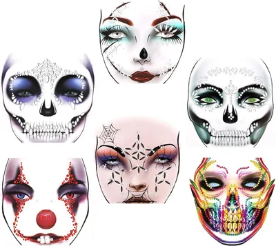 Produktbild von Gesicht Edelsteine Halloween Festival Glitzer Gesicht