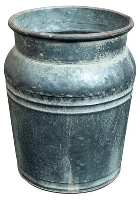 Produktbild von Metall Pflanzkübel Zink Vintage-Stil 24cm