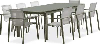 Image de Ensemble repas de jardin 8 places en aluminium