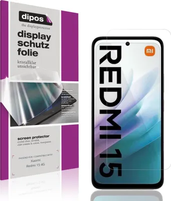 Produktbild von 4x Schutzfolie für Xiaomi Redmi 15 4G klar Displayschutzfolie Folie Display Schutz dipos