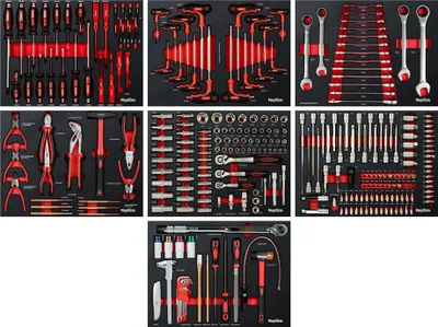 Produktbild von Mephisto Werkzeugwageneinlage CRV Werkzeug, metrisch, inkl. Soft Inlay passend zu Mephisto Werkzeugwagen