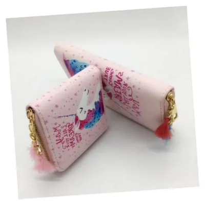 Produktbild von Reißverschluss-Geldbörse im Cartoon-Einhorn-Design für Mädchen