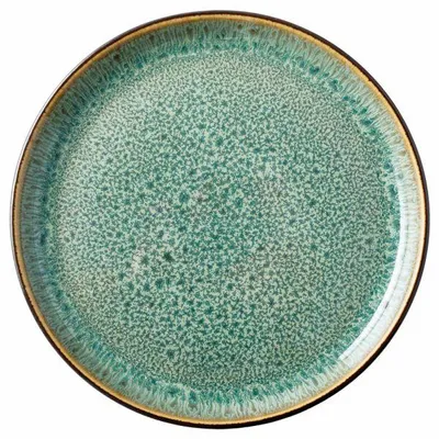 Zdjęcie produktu dla BITZ 14110, Talerz obiadowy, Okrągły, Kamionka, Czarny, Zielony, 17 cm, 1 szt.