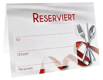 Produktbild von 25x Tischaufsteller "Reserviert" aus Papier 10.5x15cm