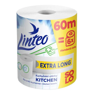 Zdjęcie produktu dla Ręcznik Papierowy Papier LINTEO CLASSIC BIAŁY 60M 300 LISTKÓW DWUWARSTWOWY
