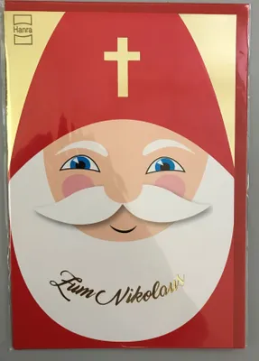 Produktbild von Nikolauskarte - Doppelkarte im Format 11,5 x 17 cm mit Briefumschlag