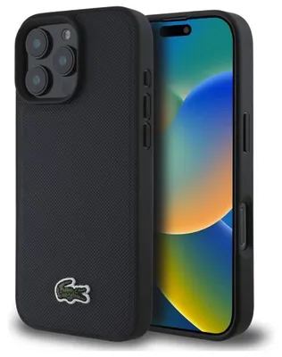 Obrázok produktu pre Puzdro Lacoste Iconic Petit Pique MagSafe pre iPhone 16 Pro Max v tmavo modrej farbe