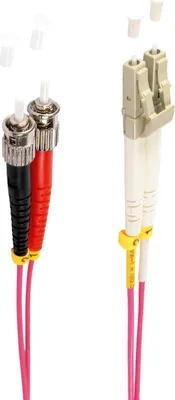 Produktbild von Duplex Patchkabel LC/ST 50/125µ, OM4 violett 20m