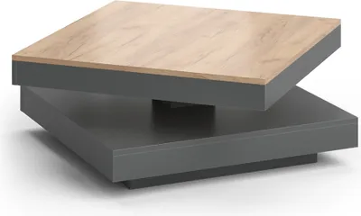 Produktbild von Konferenčný stolík Vicco Elias, 70 x 70 cm, antracit/zlatý dub