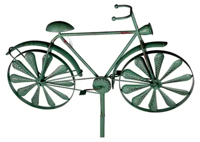 Produktbild von Gartenstab Fahrrad antik grün 160 cm