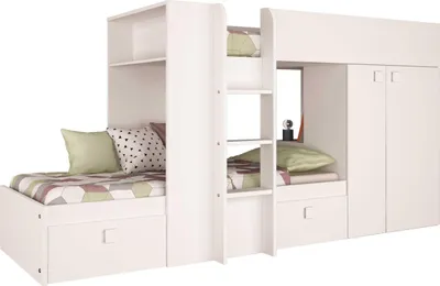 Produktbild von Beau Etagenbett (Lattenrost nicht enthalten) - Weiß