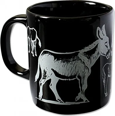 Produktbild von Tasse Keramiktasse Sammeltasse - Esel - 57311 schwarz