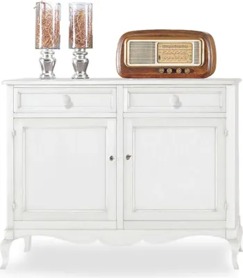 Immagine prodotto di Milani Home - madia credenza in legno massello 145 x 49 x 116 cm, bianco