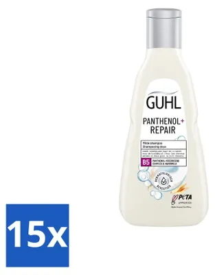 Productafbeelding van 15 x Guhl Panthenol+ Herstellende Shampoo - 250 ml - Voordeelverpakking - 15 stuks