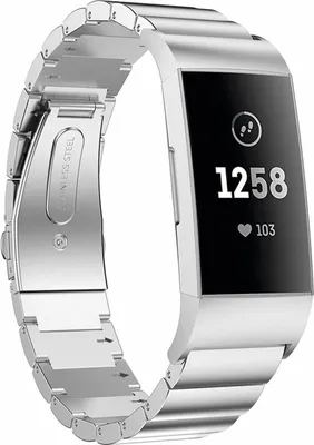 Produktbild von Strap-it Fitbit Charge 4 Metallarmband (Silber)