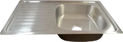 Produktbild von Preero- 80x50cm, Spüle Edelstahl 304,Materialstärke 0,8mm, Küchenspüle, Einbauspüle, Spülbecken,eckig, mit Ablage ,1 Becken