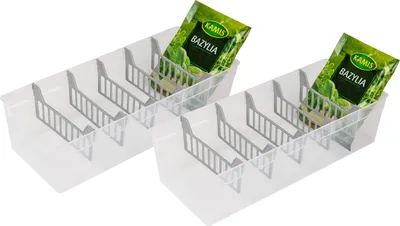 Gewürzbehälter-Set 2er-Pack, transparent, BPA-frei, 30,7x11,3x8 cm