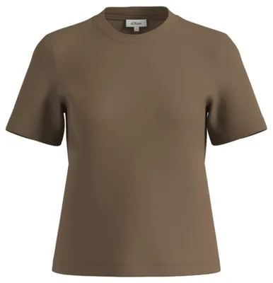 Produktbild von s.Oliver Damen T-Shirt – Regular Fit, Interlockjersey, verkürzt