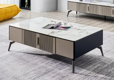 Produktbild von Couchtisch Wohnzimmer Design Möbel Tisch Luxus Beistelltisch Holz Modern