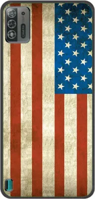 Produktbild von König Design Hülle kompatibel mit ZTE Blade A52 Lite Kunststoff Soft Handyhülle - Handy Case USA Flagge
