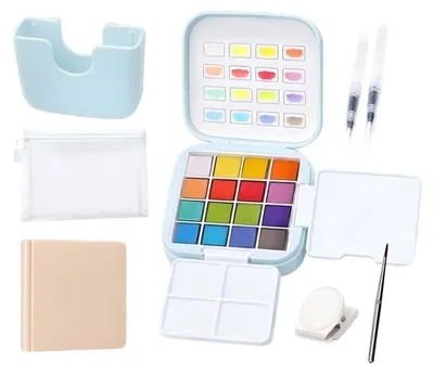 Immagine prodotto di Set di colori ad acquerello compatto con 16 colori