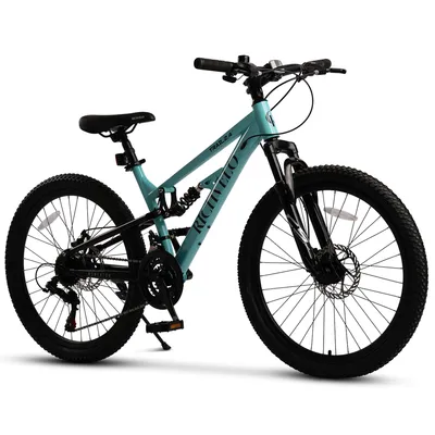 Produktbild von VELORS Mountainbike 24 Zoll Fahrrad 21 Gang Shimano Tourney Schaltwerk Kettenschaltung mechanische Scheibenbremse Fully MTB für Herren Damen Jungen