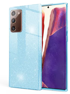 Obrázek produktu pro NALIA Glitter pouzdro na mobilní telefon pro Samsung Galaxy Note 20, zadní kryt Rhinestone Diamond Blue