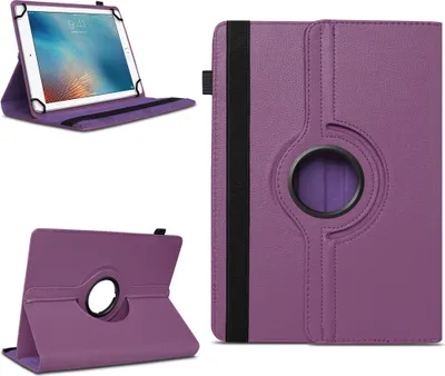 Produktbild von Tablet Hülle für Apple iPad 2017 2018 2019 2020 Tasche Schutzhülle Case DrehbarFarben:Lila