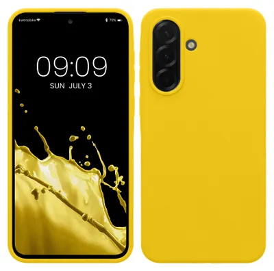 Produktbild von kwmobile Handyhülle für Samsung Galaxy A37 5G Hülle - Case Silikon - Kabelloses Laden - Schutzhülle Cover in Strahlend Gelb
