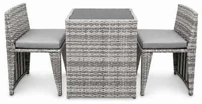 Produktbild von Lacestone Polyrattan Sitzgruppe Grau MS-17384