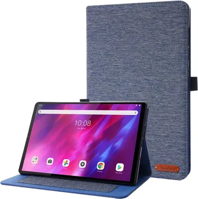 Zdjęcie produktu dla Etui na tablet König Design kompatybilne z Lenovo Tab K10 TB-X6C6F / TB-X6C6X / TB-X6C6NBF Fabric Smart Cover Case Blue