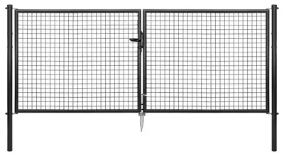 Produktbild von Alberts 601973 Wellengitter-Doppeltor, matt schwarz, Breite 300 cm, Höhe 125 cm