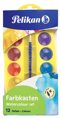 Obrázek produktu pro Akvarely Junior – sada 12 pastilových barev + štětec v ceně
