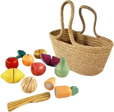 Produktbild von Spielzeugset Obst und Gemüse – Schneidespaß in der Tragetasche