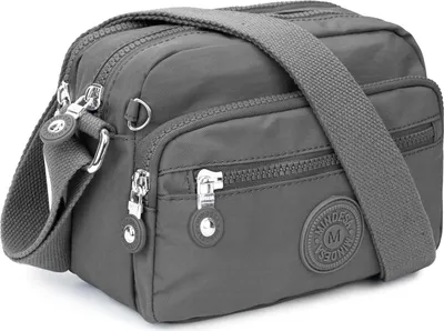 Obrázok produktu pre TEUEN dámska taška cez rameno nylonová crossbody taška cez rameno tmavosivá