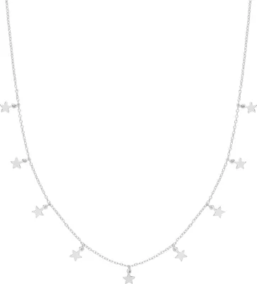 Produktbild von Edle 925 Sterling Silber (Rhodiniert) Damen - Halskette - 43cm; TRS23475