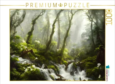 Produktbild von CALVENDO Puzzle Ein Motiv aus dem Kalender Waldgemälde | 1000 Teile Lege-Größe 64x48cm Foto-Puzzle für glückliche Stunden