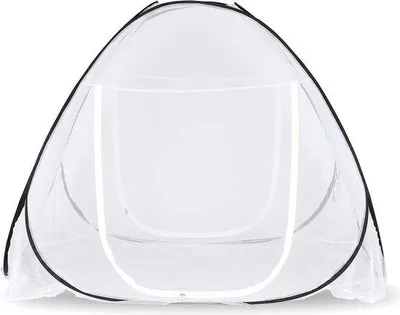 Productafbeelding van Famanu Pop-up muggennet voor tweepersoonsbed - Insectenbescherming - 200 x 180 x 145 cm - wit